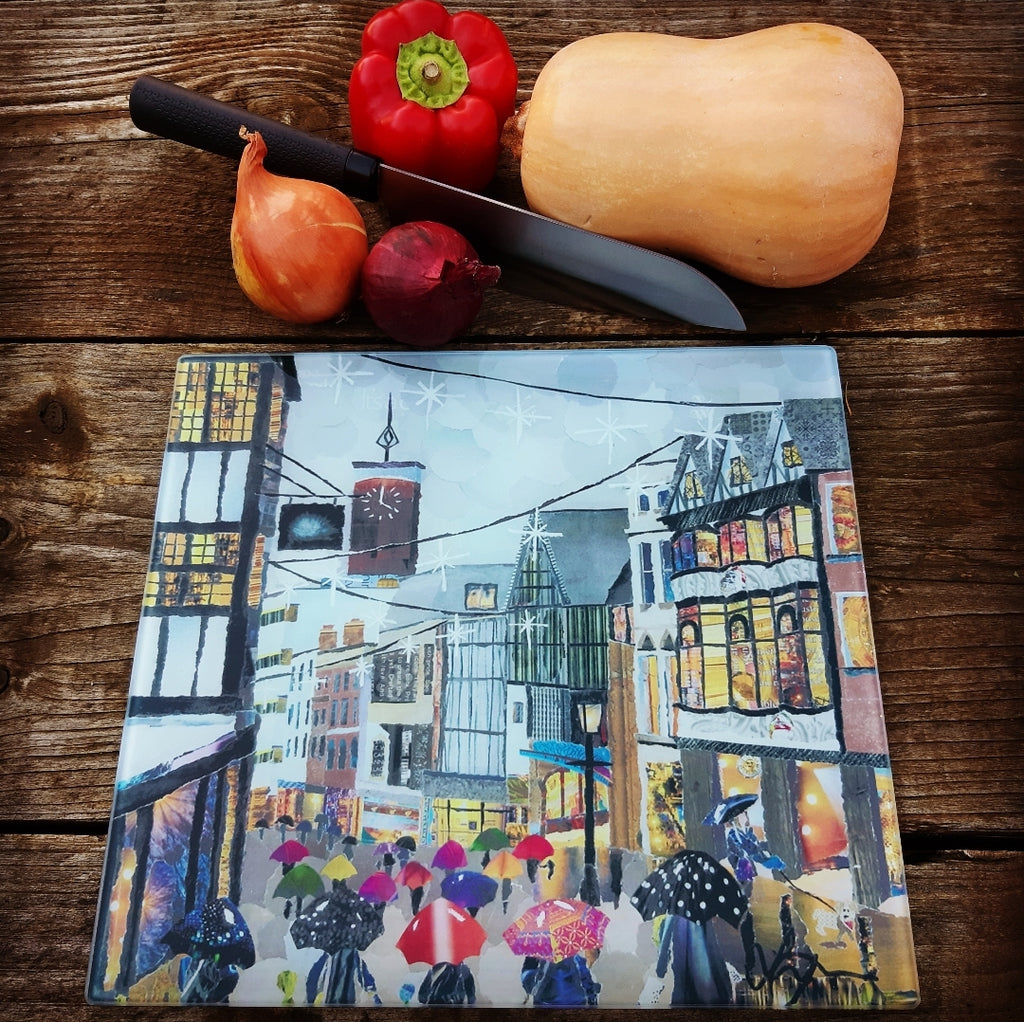 Pride Hill, Shrewsbury Glass Serving Board