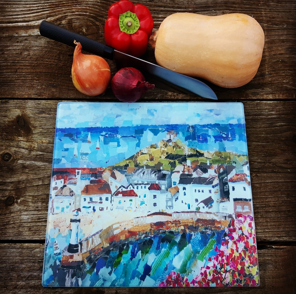 St. Ives, Cornwall Glass Serving Board