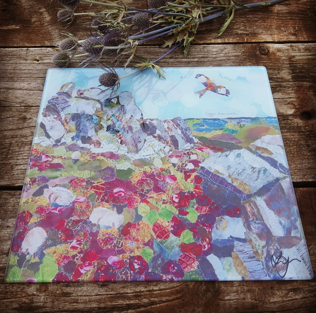 Stiperstones, Shropshire Glass Chopping Board