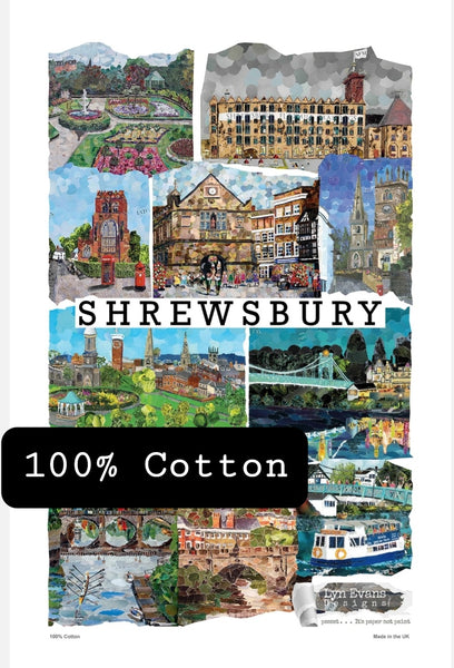 Tea Towel, 100% cotton 'SHREWSBURY'