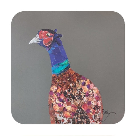 Pheasant - Blackneck 8"x 8" Metal Print