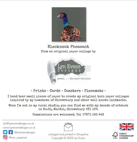Pheasant - Blackneck Card