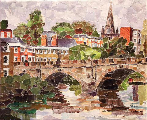 English Bridge, Shrewsbury A4 Print