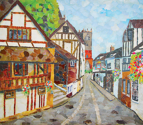 Fish Street, Shrewsbury A4 Print