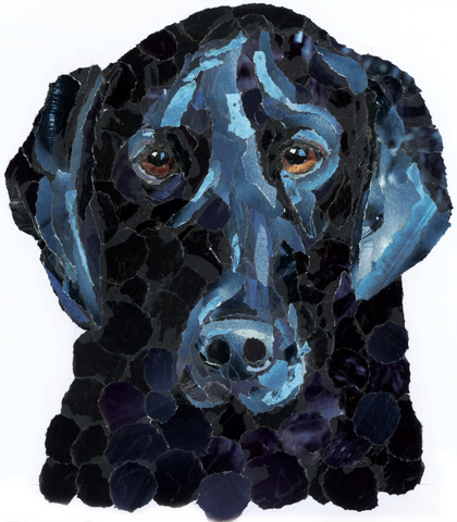 Black Labrador Dog Mini Print