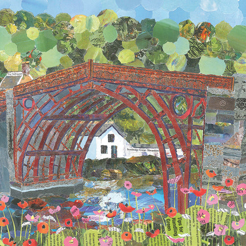 Ironbridge in Red, Shropshire Mini Print