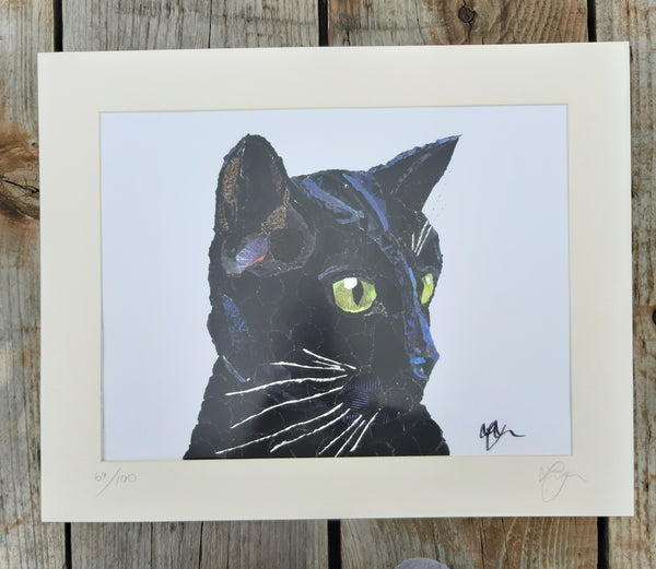 Black Cat A3 Print