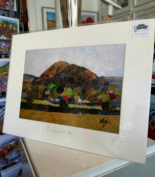 Pontesford Hill, Shropshire A4 Print