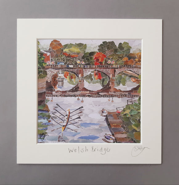 Welsh Bridge, Shrewsbury Mini Print