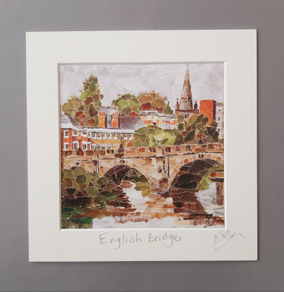 English Bridge, Shrewsbury Mini Print