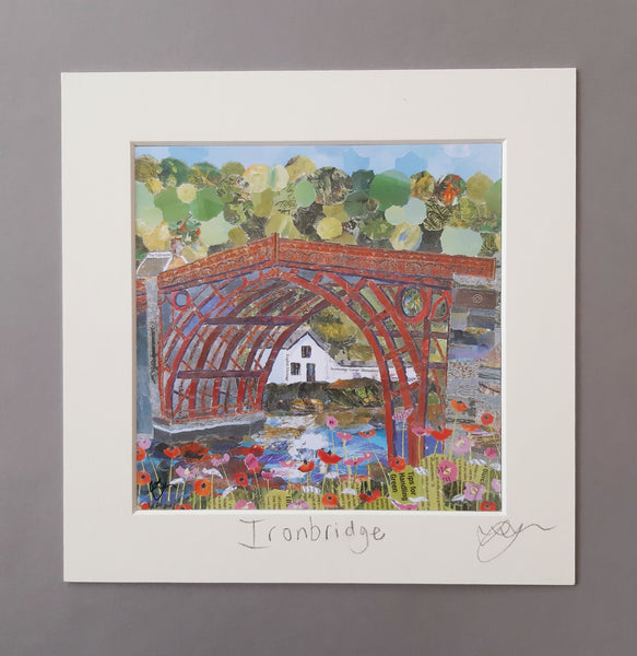 Ironbridge in Red, Shropshire Mini Print