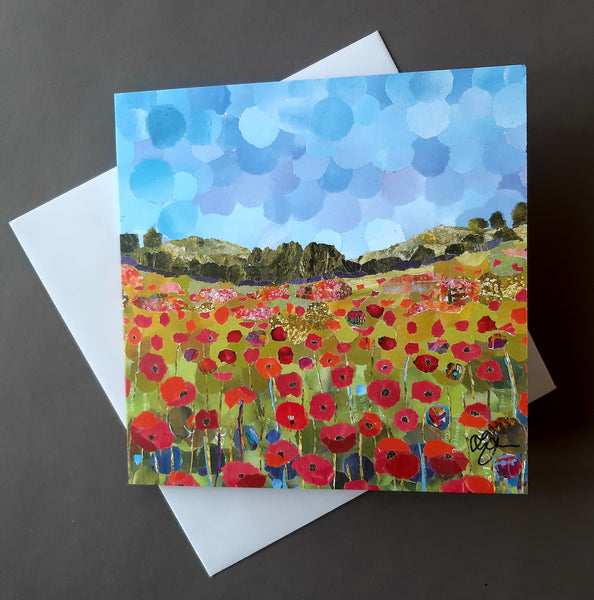 Poppy Field, Shropshire Card