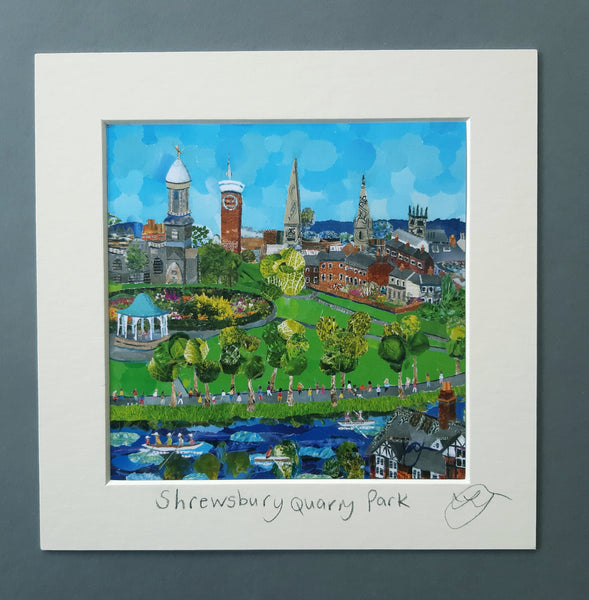 Shrewsbury Quarry Park Mini Print
