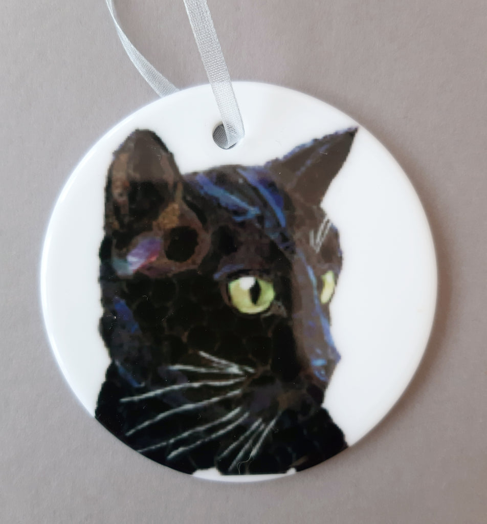 Black Cat Ceramic Decoration