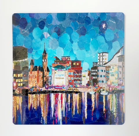 Cardiff Marina 8" Metal Print