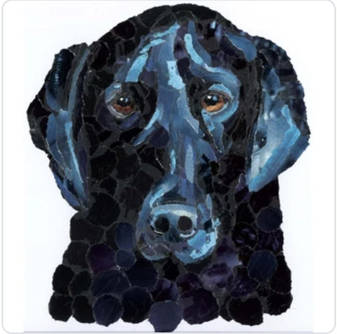 Black Labrador Dog A3 Print