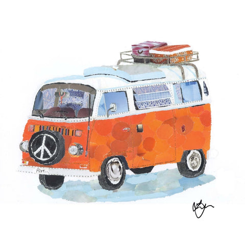 Otto the Orange Camper Mini Print