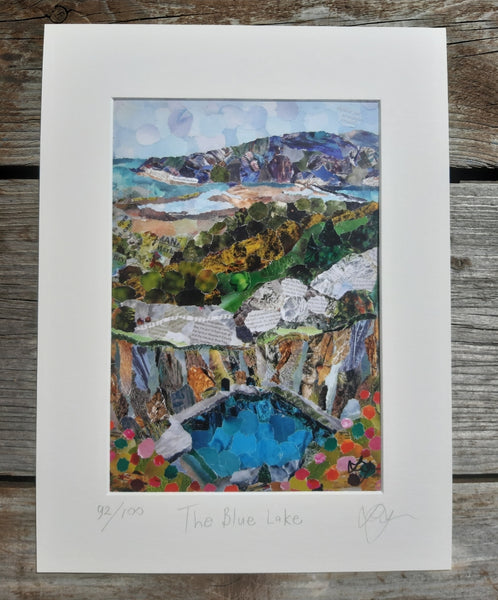 Blue Lake, Fairbourne Wales A4 Print
