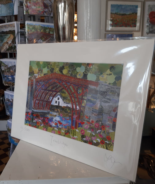 Ironbridge in Red, Shropshire A3 Print