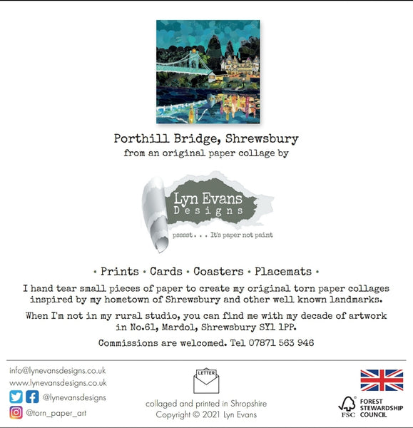 Porthill Bridge, Shrewsbury Card