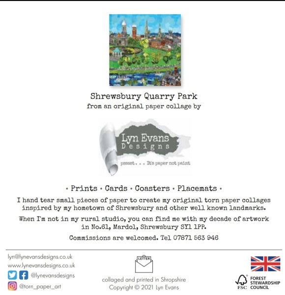 Shrewsbury Quarry Park Card