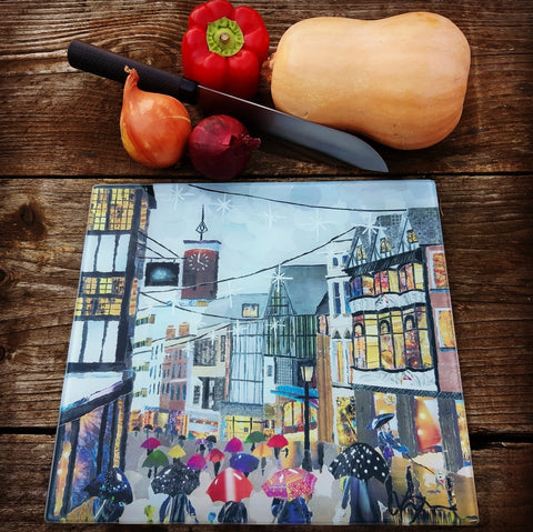 Pride Hill, Shrewsbury Glass Serving Board