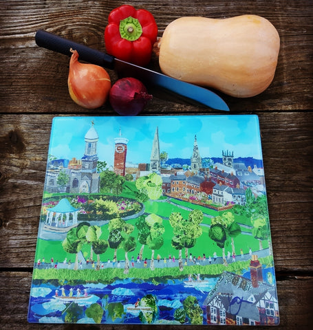 Shrewsbury Quarry Park Glass Serving Board