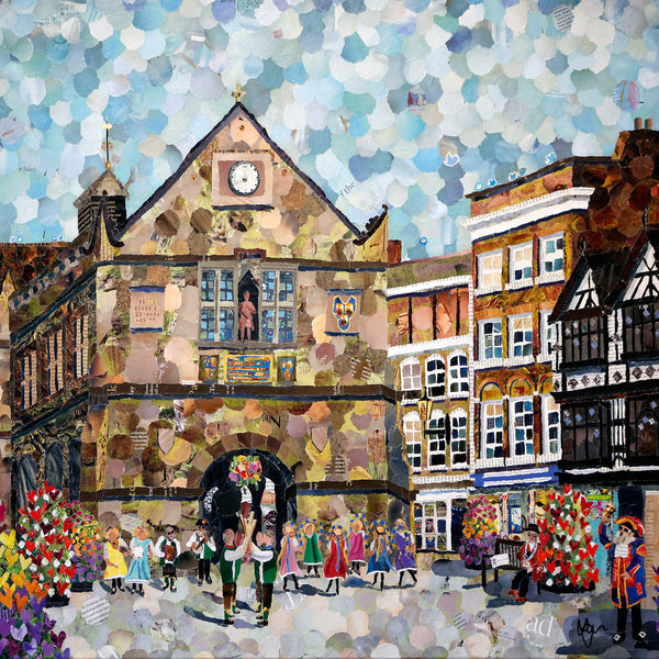 The Square, Shrewsbury A3 Print