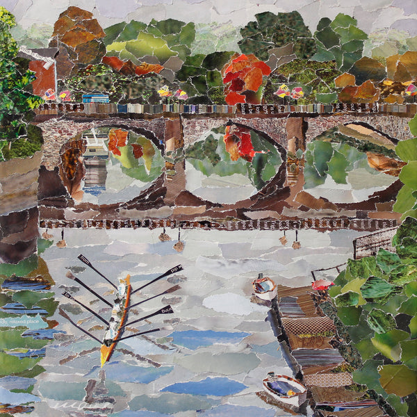 Welsh Bridge, Shrewsbury A4 Print